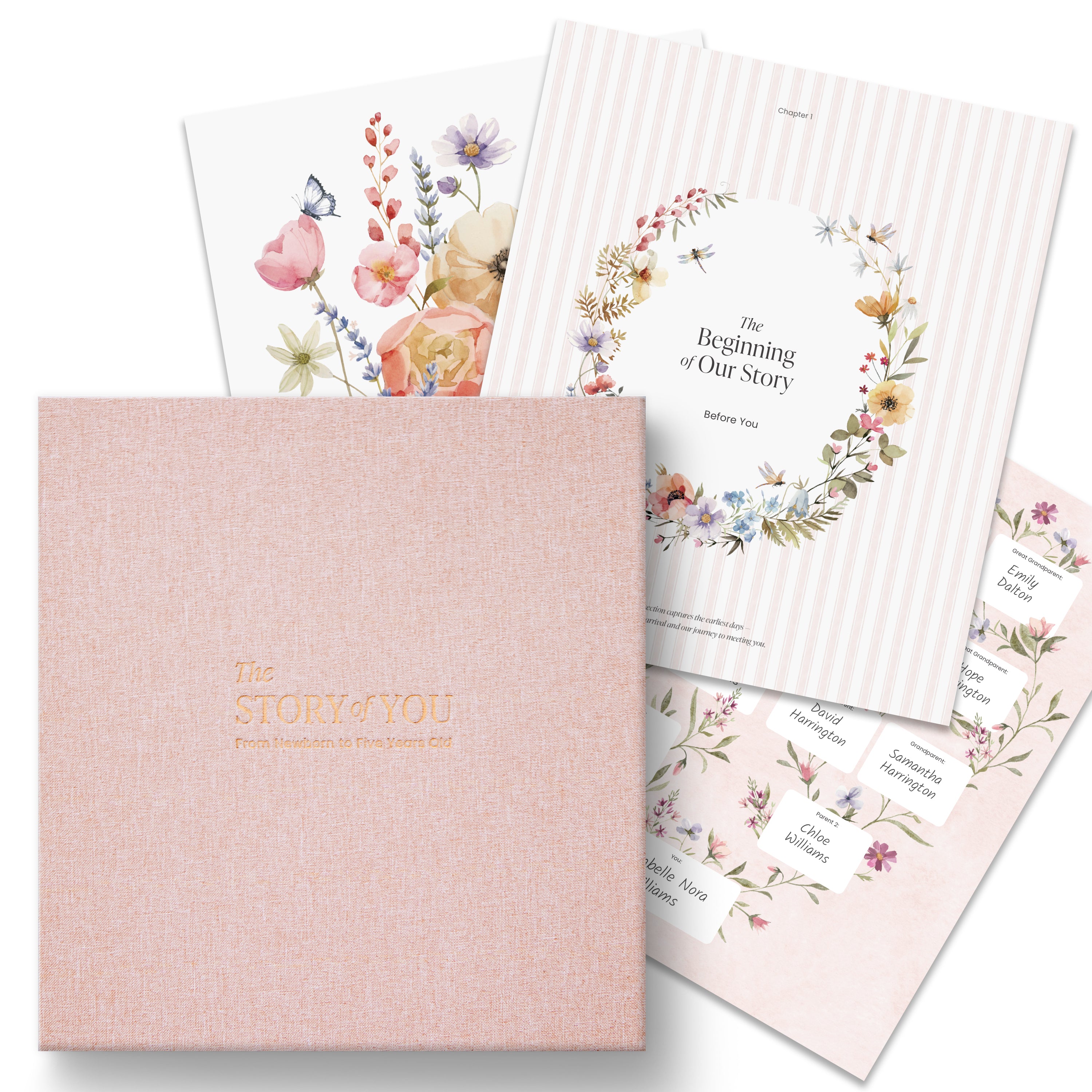 Florals Baby Memory Book (0–5 Years)