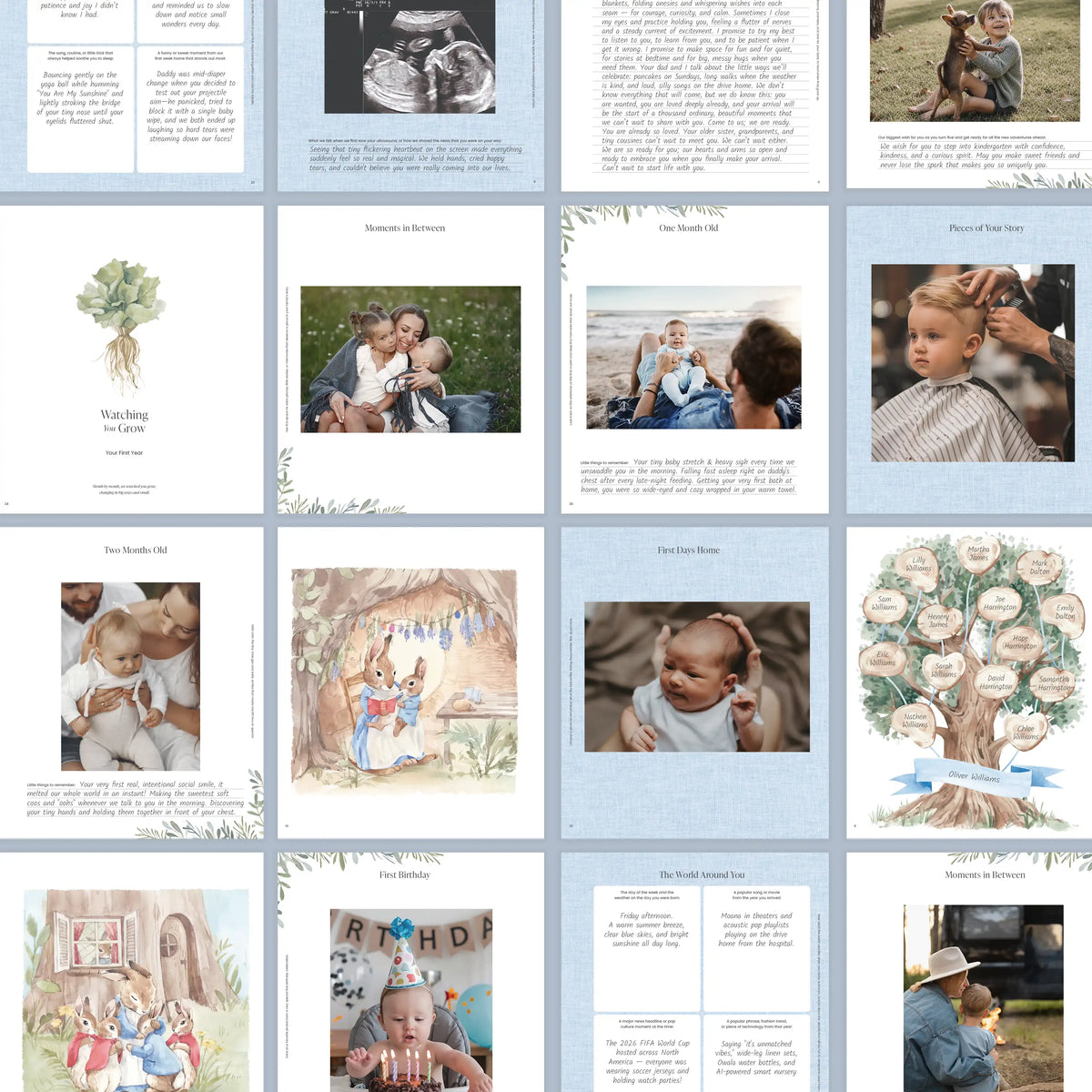Bunny & Burrow Baby Memory Book (0–5 Years)
