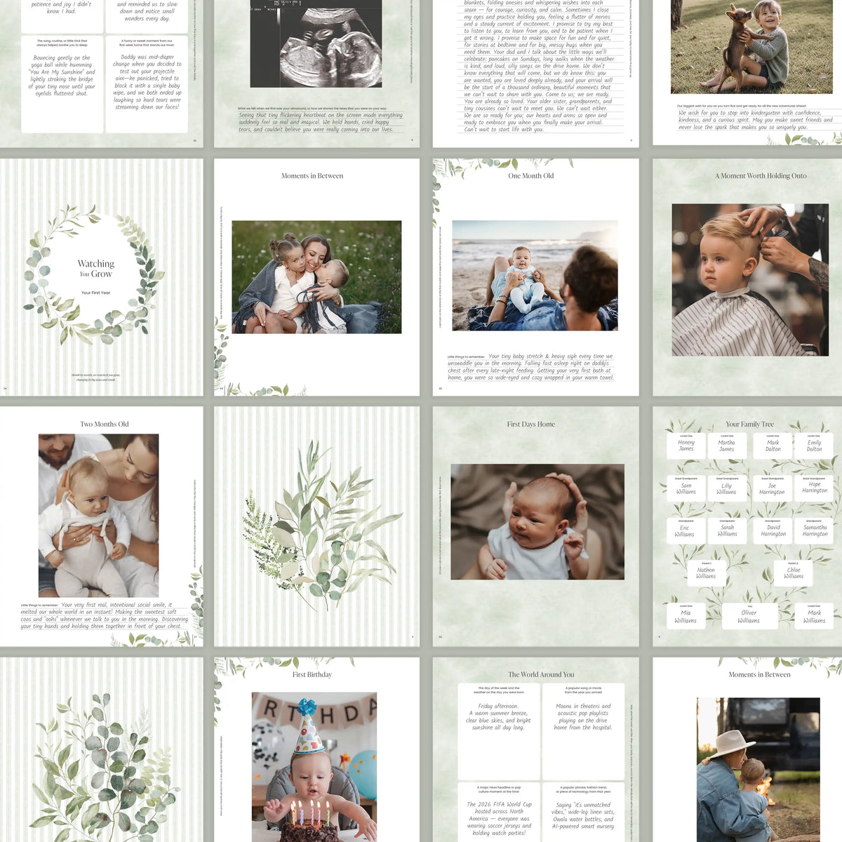 Fern & Flora Baby Memory Book (0–5 Years)