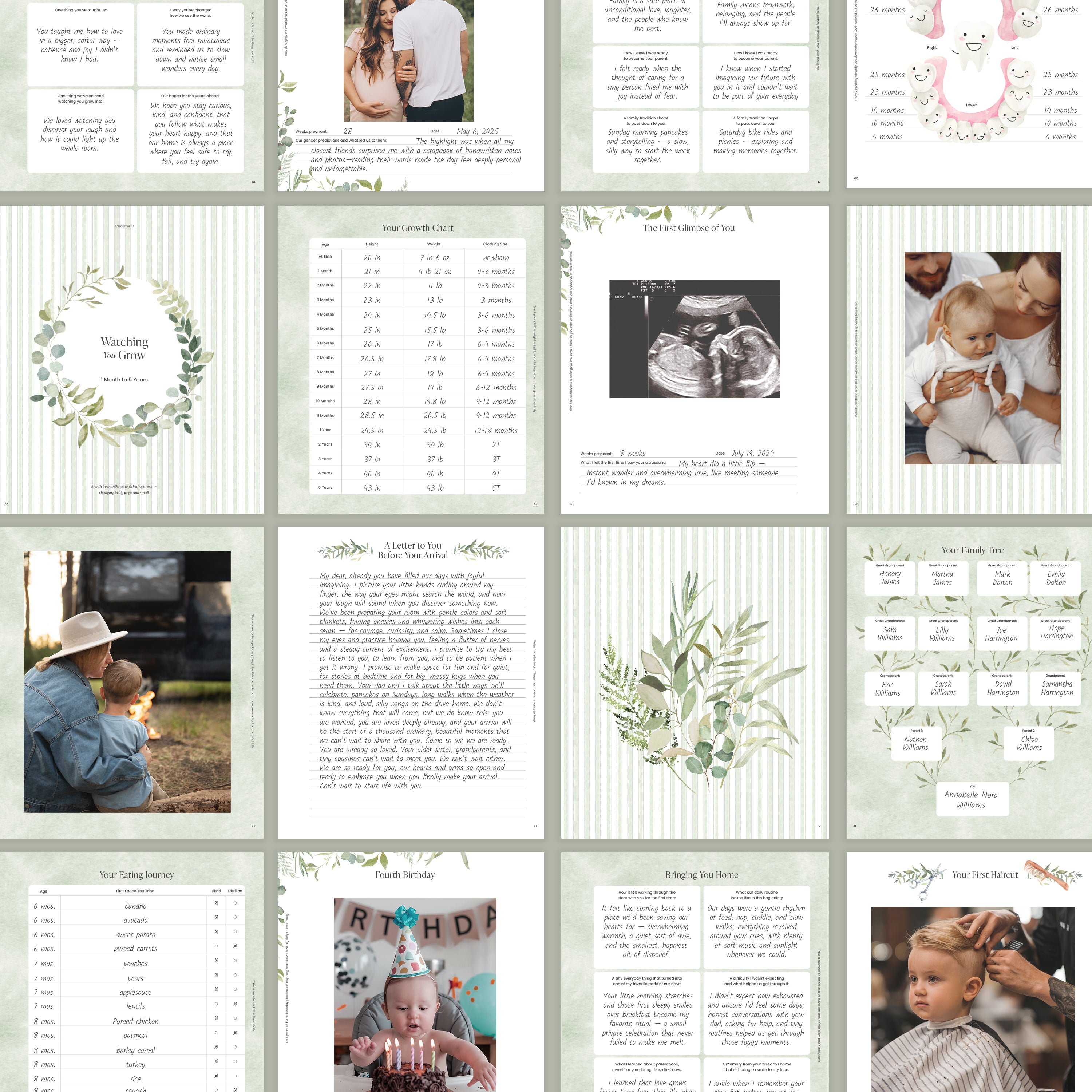 Foliage Baby Memory Book (0–5 Years)