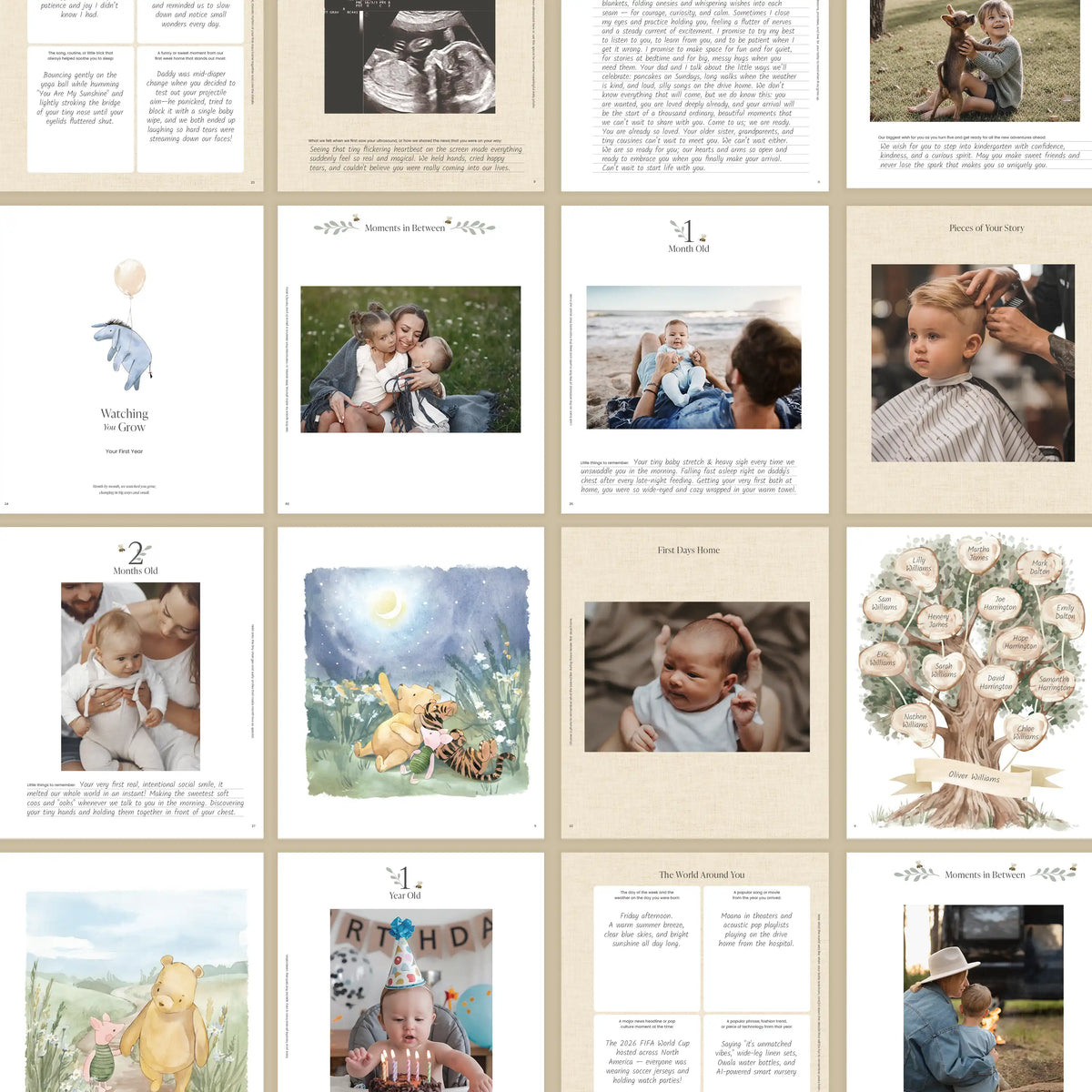 Hunny Bear Baby Memory Book (0–5 Years)