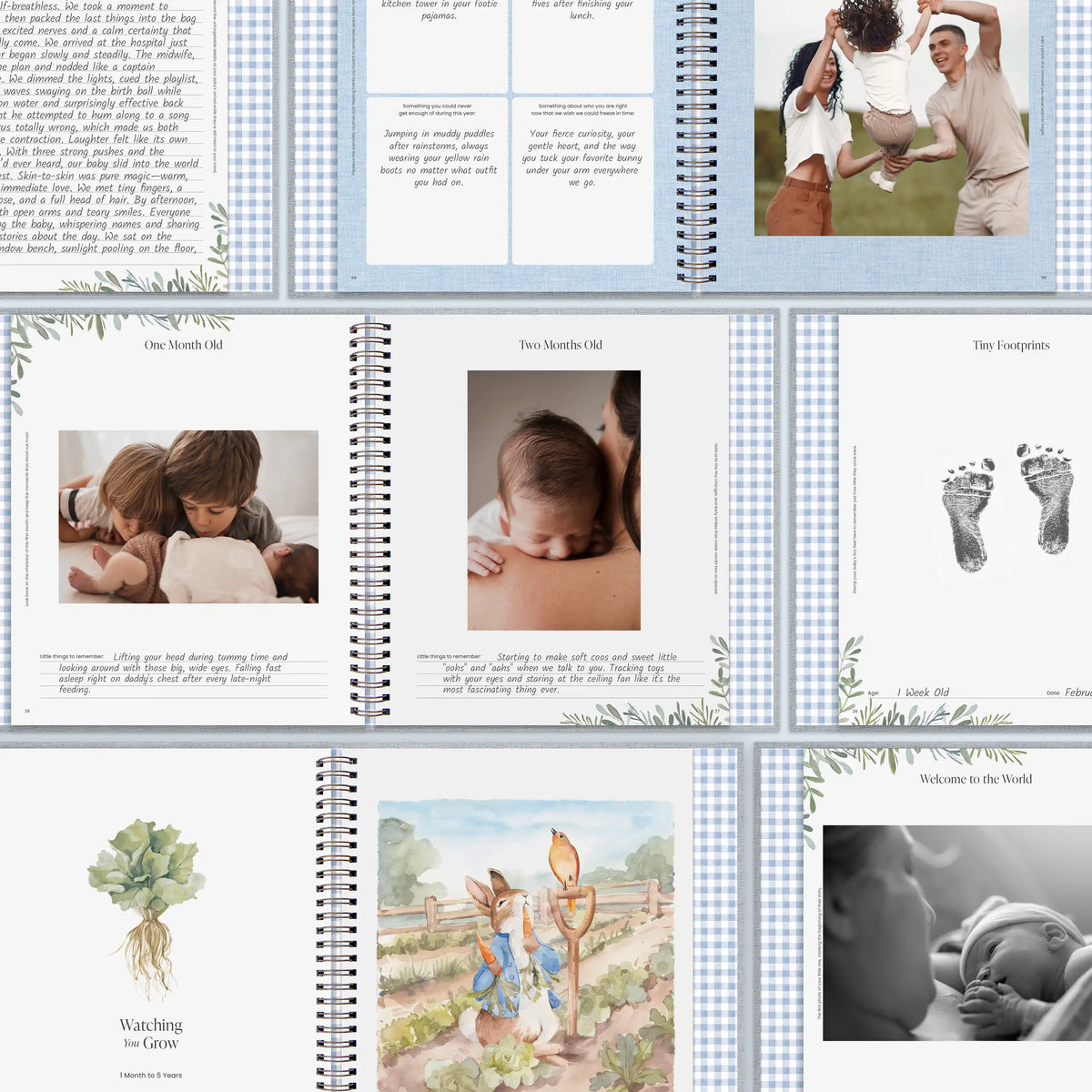 Bunny & Burrow Baby Memory Book (0–5 Years)