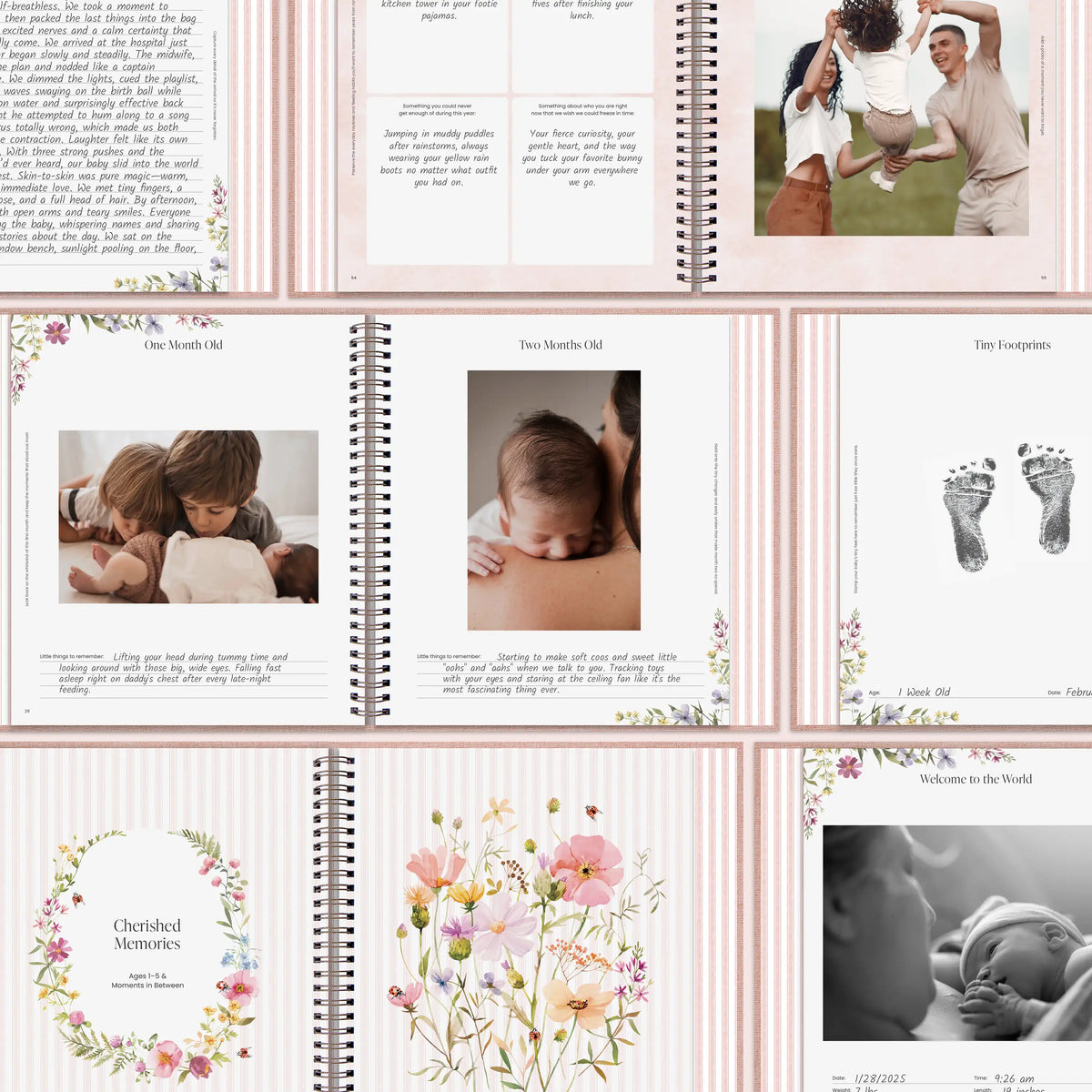 Petal & Bloom Baby Memory Book (0–5 Years)