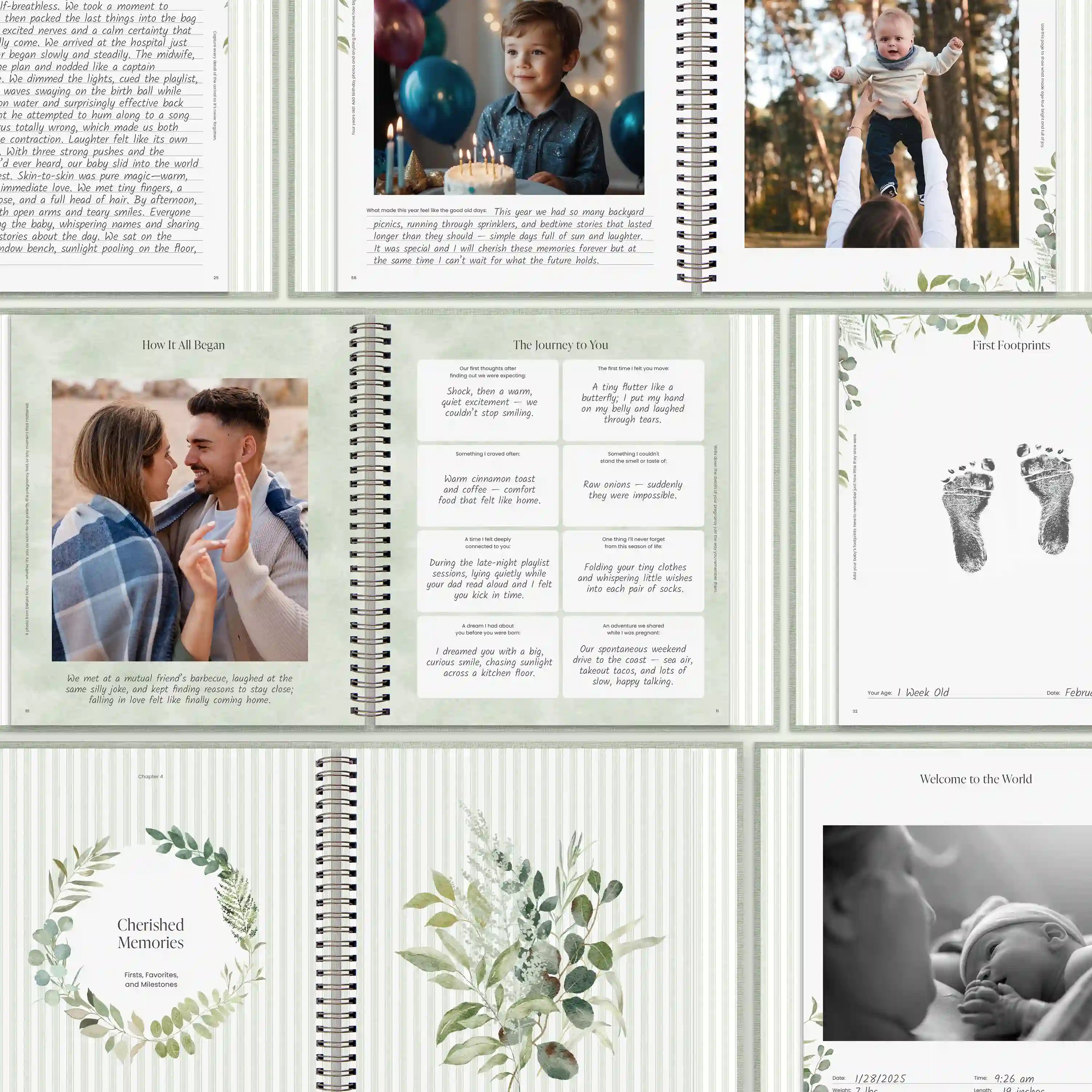 Foliage Baby Memory Book (0–5 Years)
