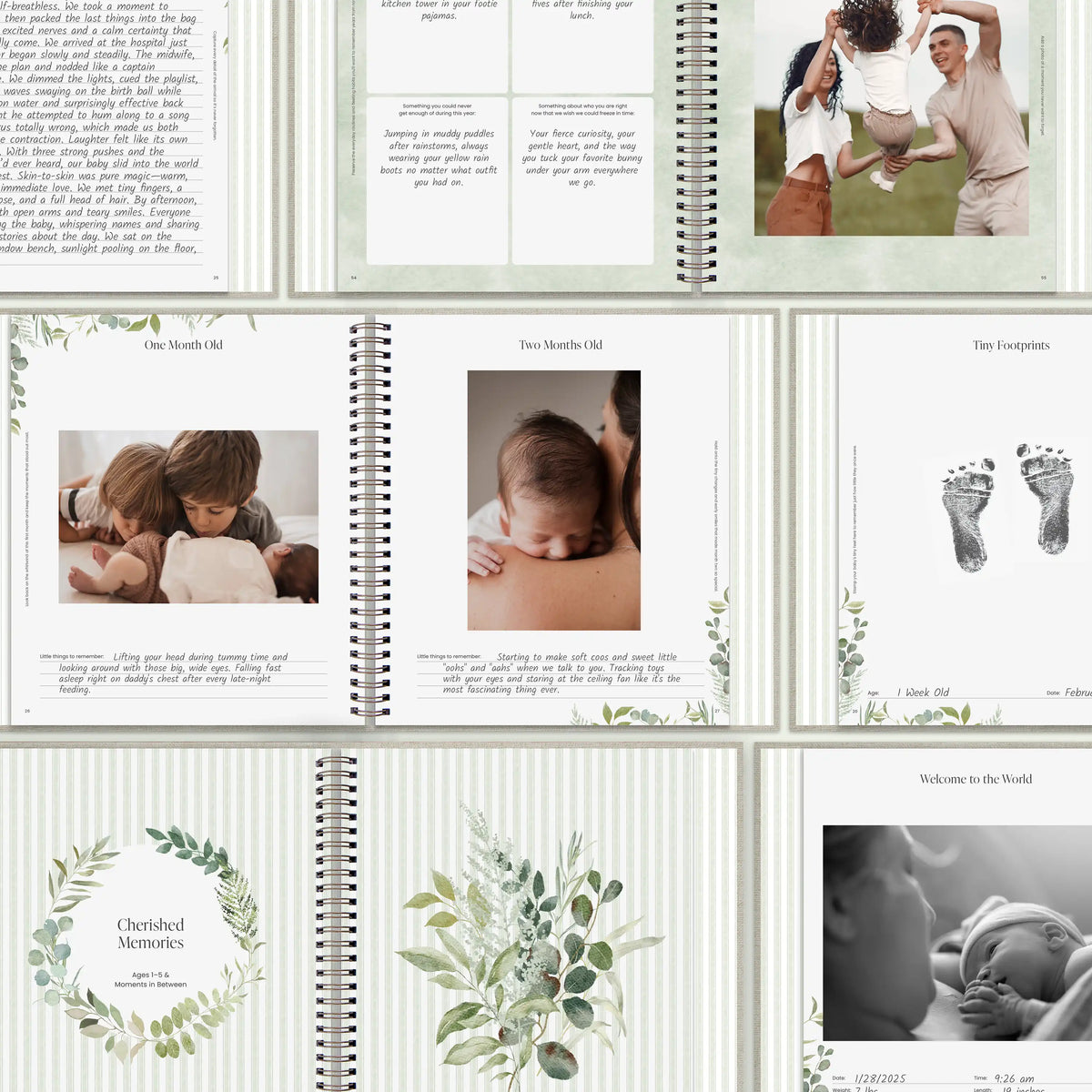 Fern & Flora Baby Memory Book (0–5 Years)