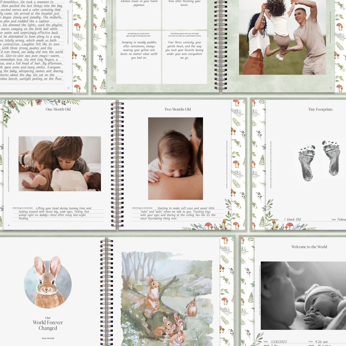 Woodland Baby Memory Book (0–5 Years)