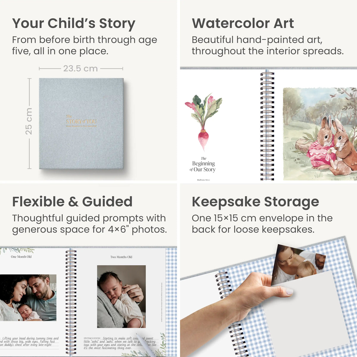 Bunny & Burrow Baby Memory Book (0–5 Years)