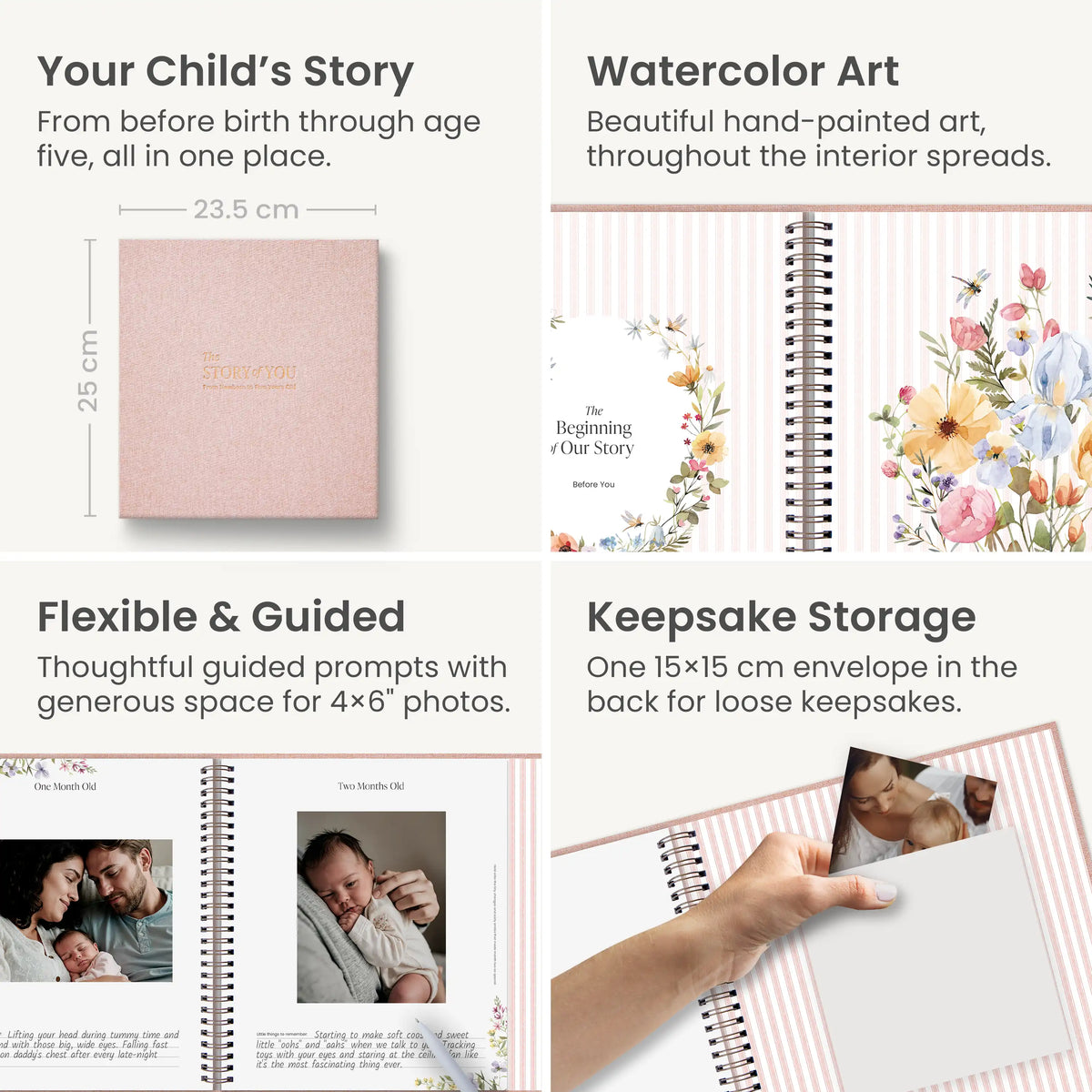 Petal & Bloom Baby Memory Book (0–5 Years)