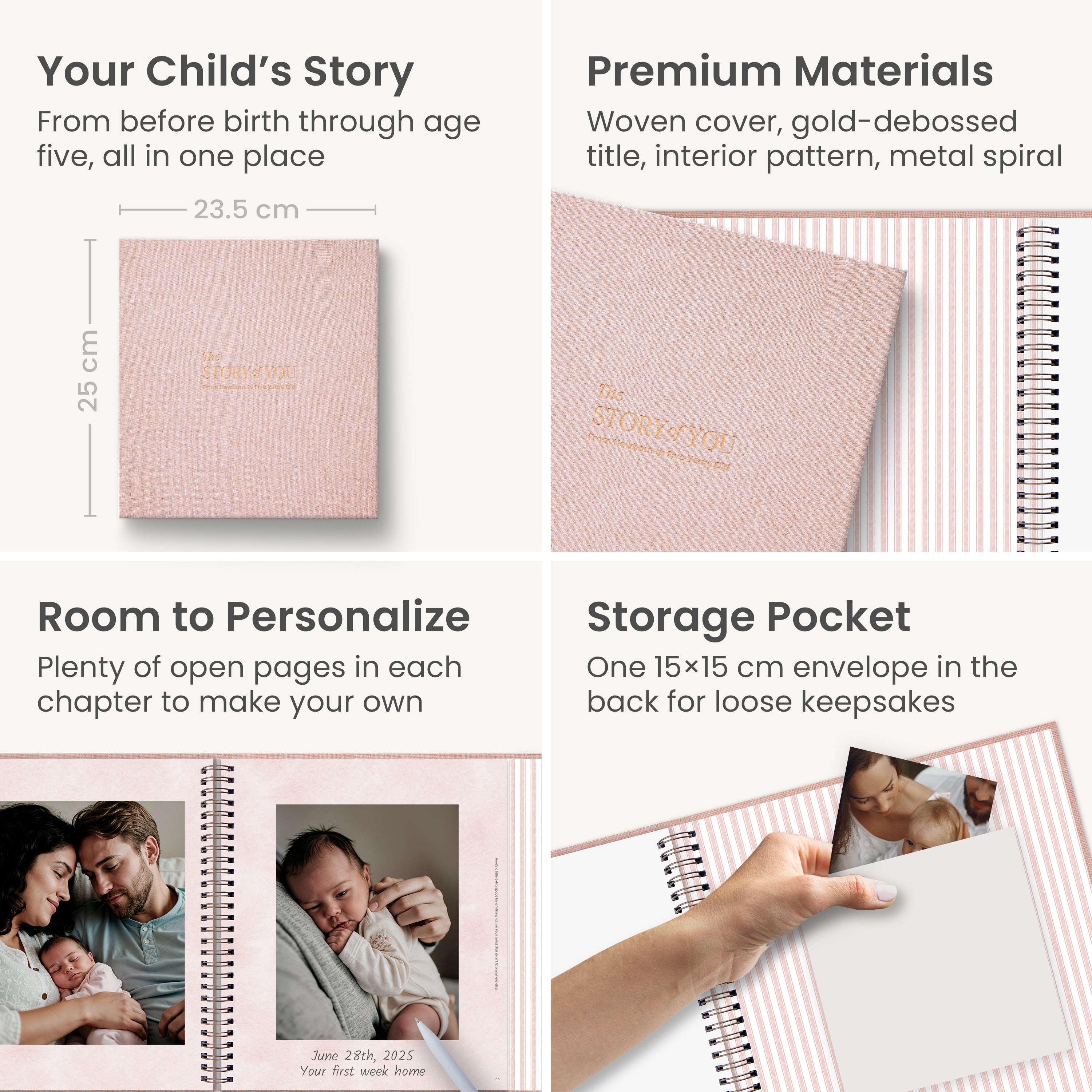 Florals Baby Memory Book (0–5 Years)