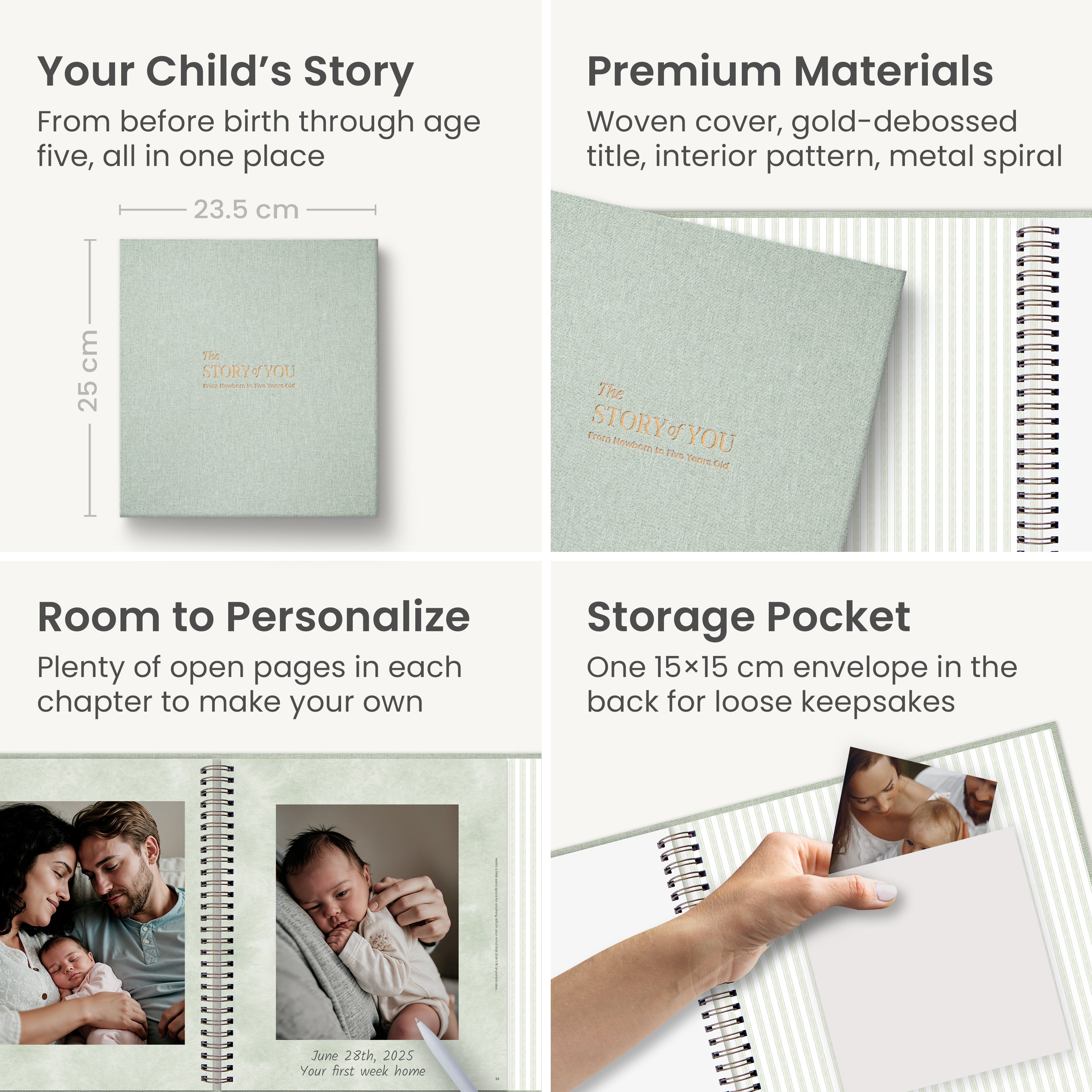 Foliage Baby Memory Book (0–5 Years)