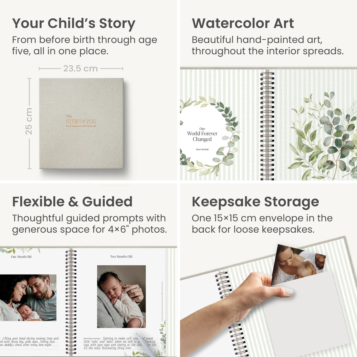 Fern & Flora Baby Memory Book (0–5 Years)