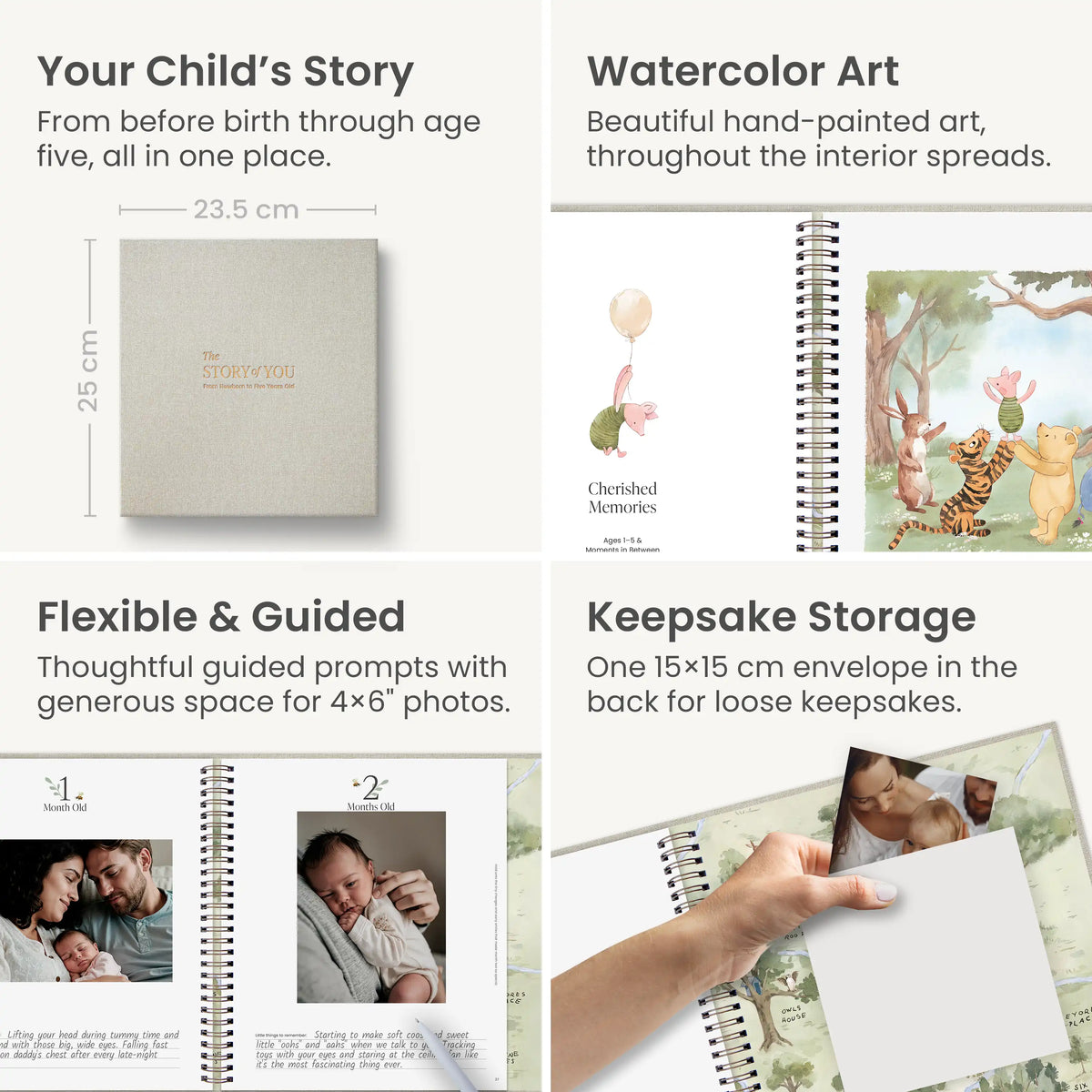 Hunny Bear Baby Memory Book (0–5 Years)