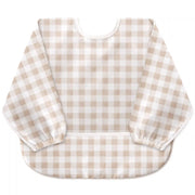 Gingham Waterproof Sleeved Bib