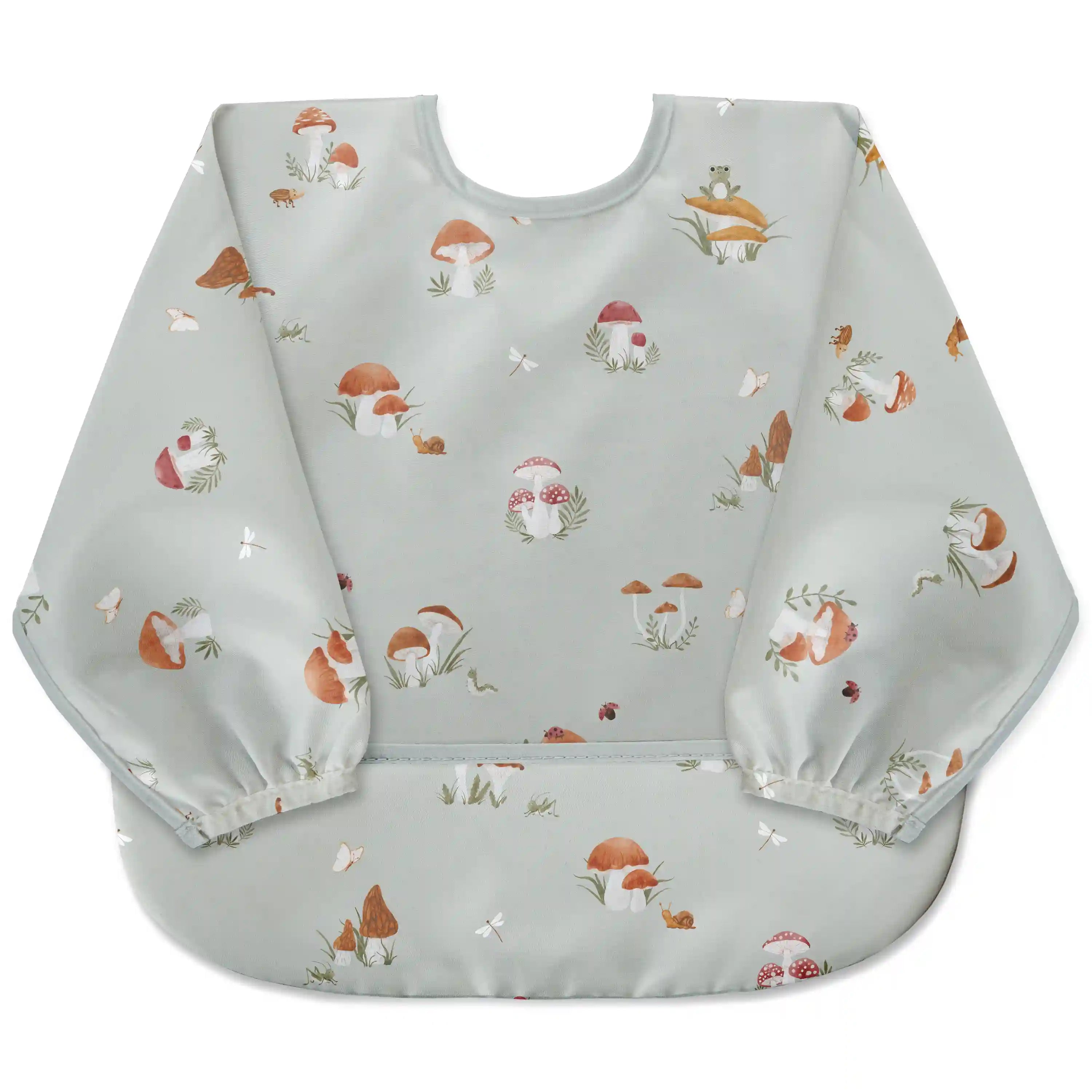 Mushrooms Waterproof Sleeved Bib