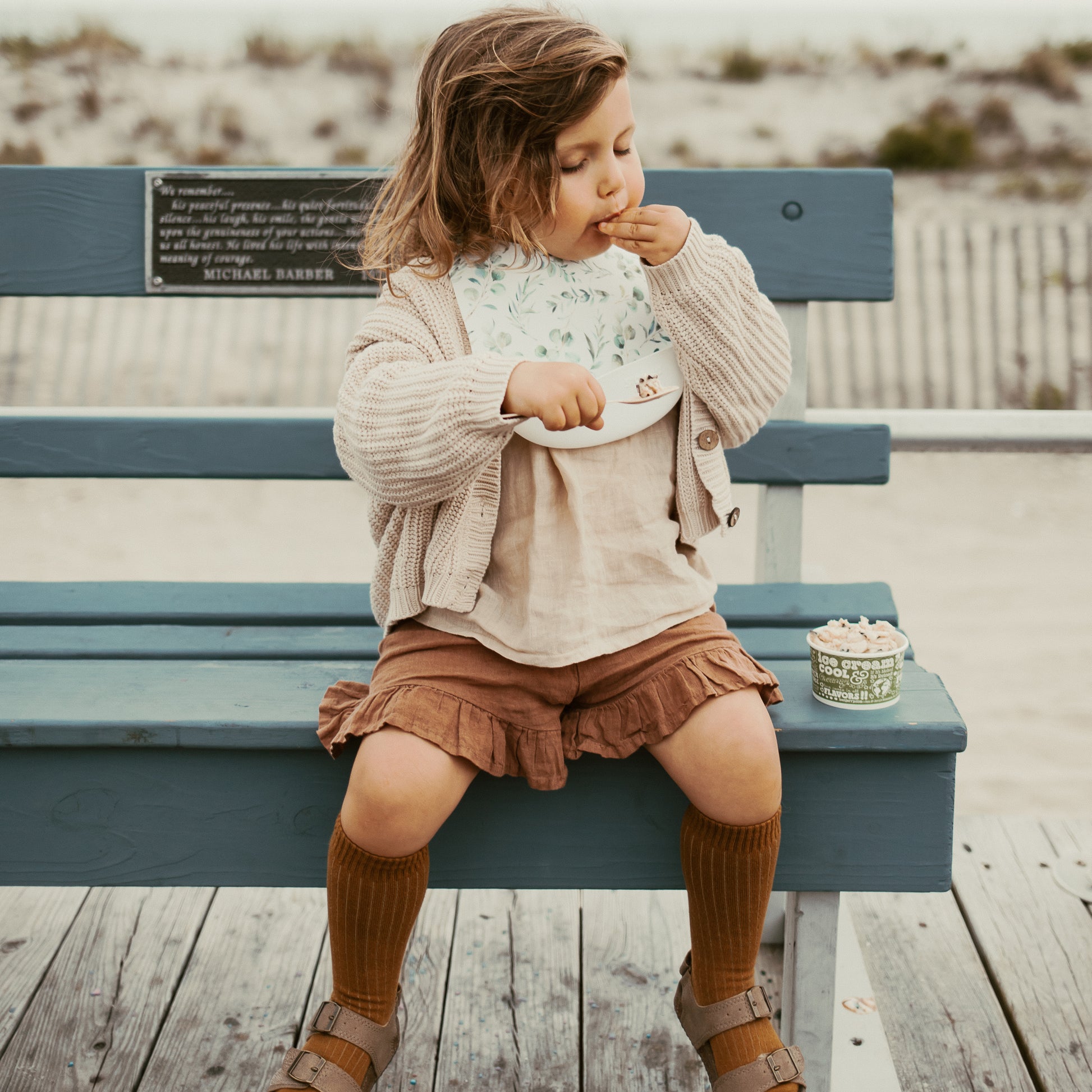 Best baby bibs, gift for baby shower, birthday, Christmas, Rust Colored, Boho Flowers in Earth Toned Colors, Eco friendly, sustainable, silicone bibs, baby led weaning, 6 months baby essentials, starting solids, shop small, toddler must haves, neutral design for baby girl or baby boy, easy clean up