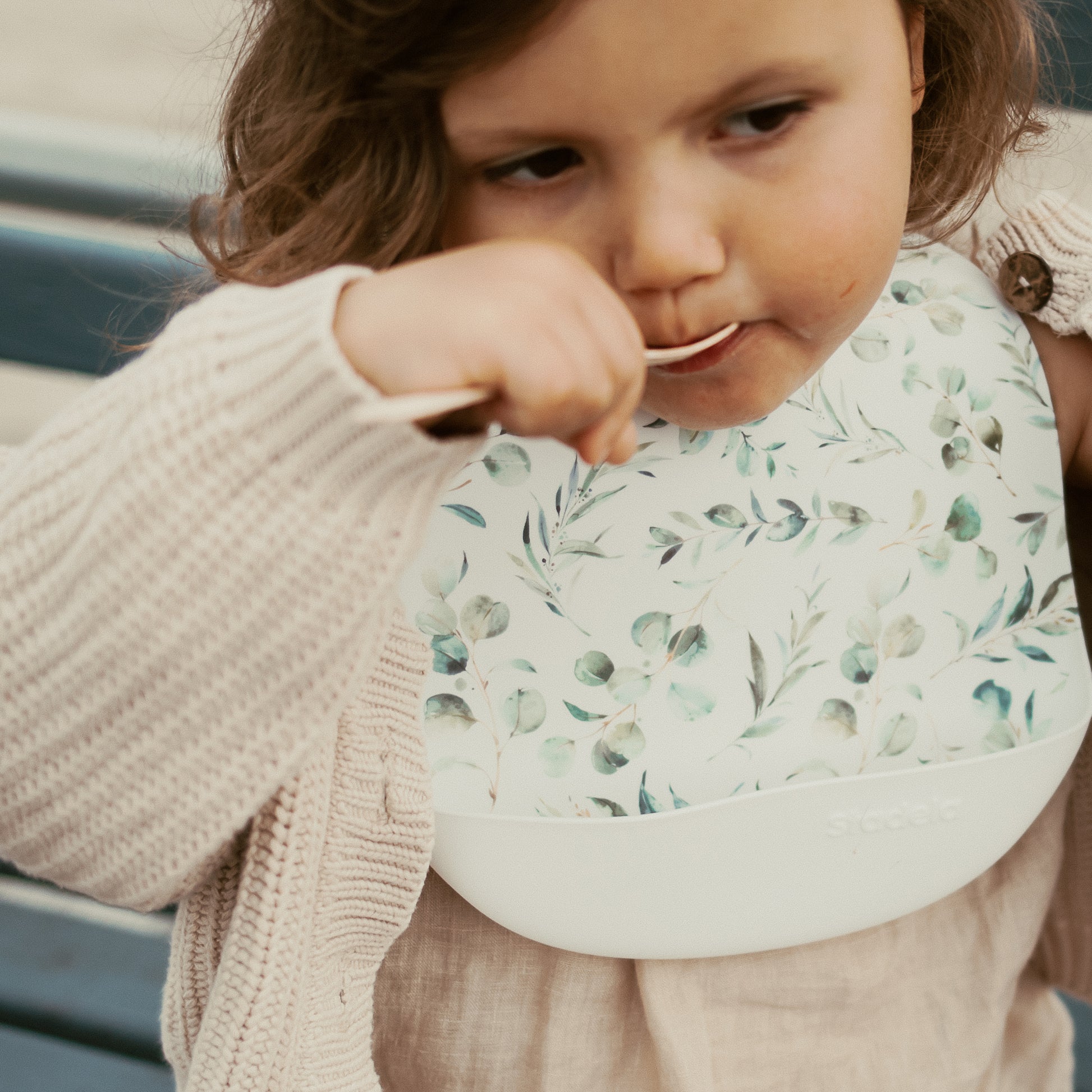 Best baby bibs, gift for baby shower, birthday, Christmas, Rust Colored, Boho Flowers in Earth Toned Colors, Eco friendly, sustainable, silicone bibs, baby led weaning, 6 months baby essentials, starting solids, shop small, toddler must haves, neutral design for baby girl or baby boy, easy clean up